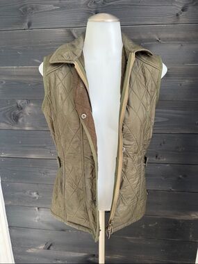 Barbour Quilted Olive Green Bedale Sport Gilet Women's Vest